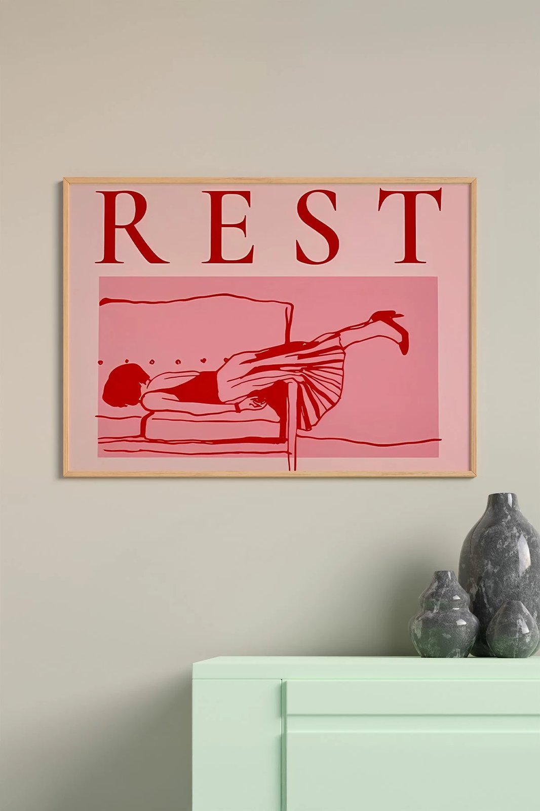 Pikturë dekorative me kornizë, shumëngjyrëshe, Wallity, Artsmdftek7-3348, 33x48cm