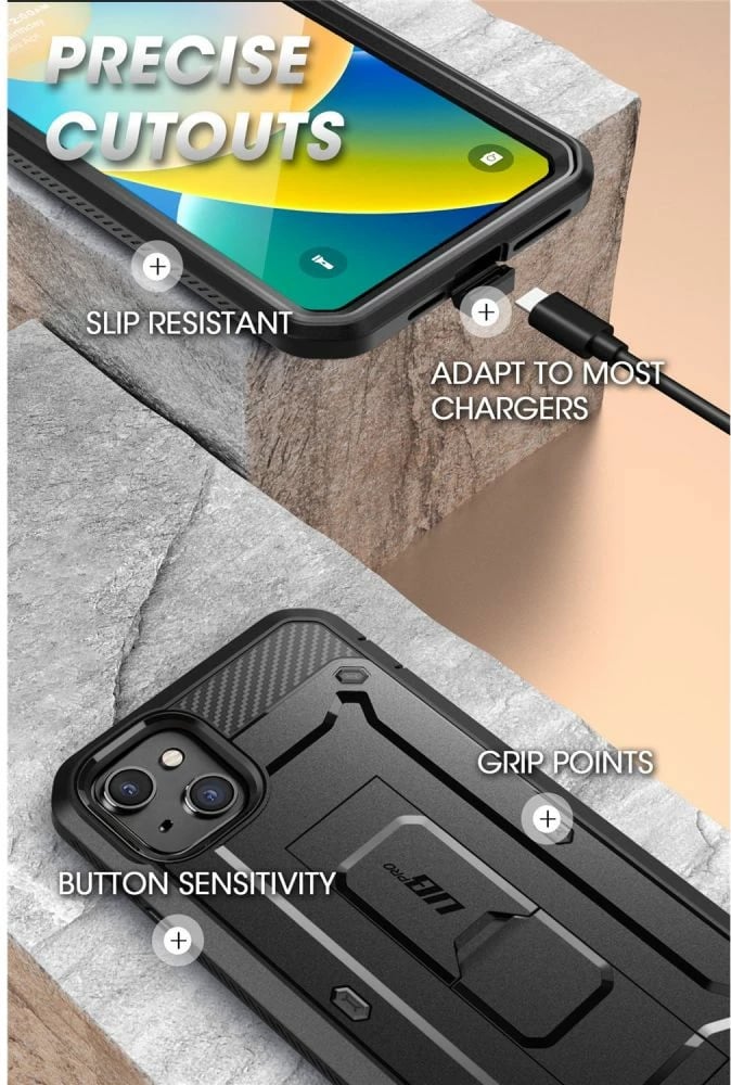 Mbështjellës Supcase Unicorn Beetle Pro për iPhone 13 / iPhone 14, i zi