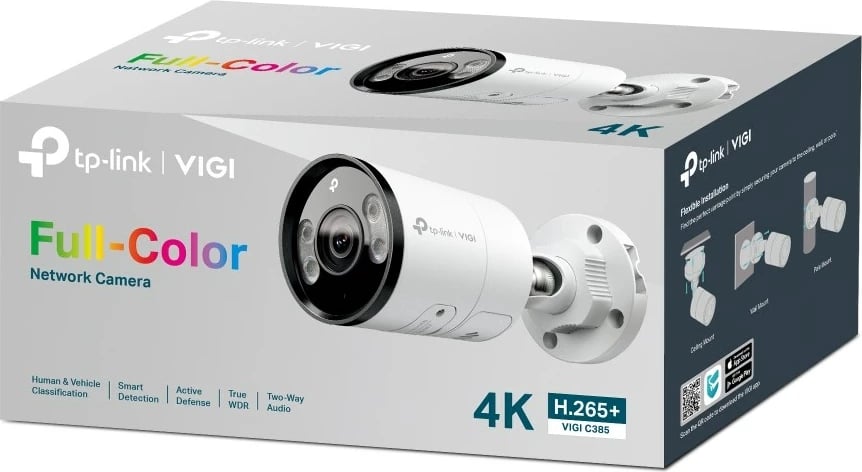 Kamerë sigurie TP-Link VIGI C385, Bullet, 4K, IP67, e bardhë