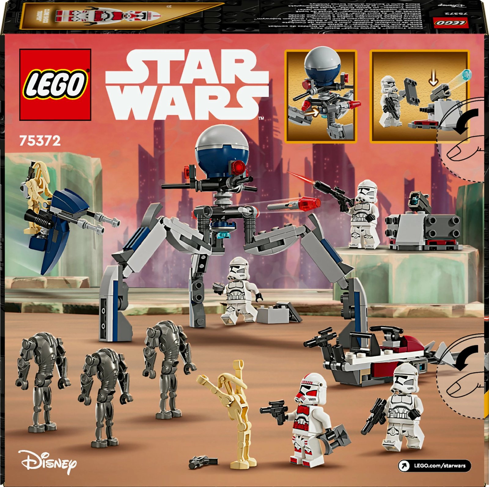 Set ndërtimi LEGO Clone Trooper & Battle Droid, 215 pjesë, plastikë, shumëngjyrësh