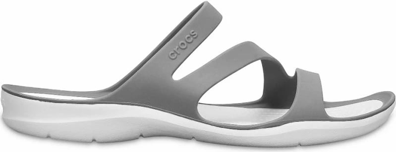 Sandale për femra Crocs Swiftwater, gri me të bardha