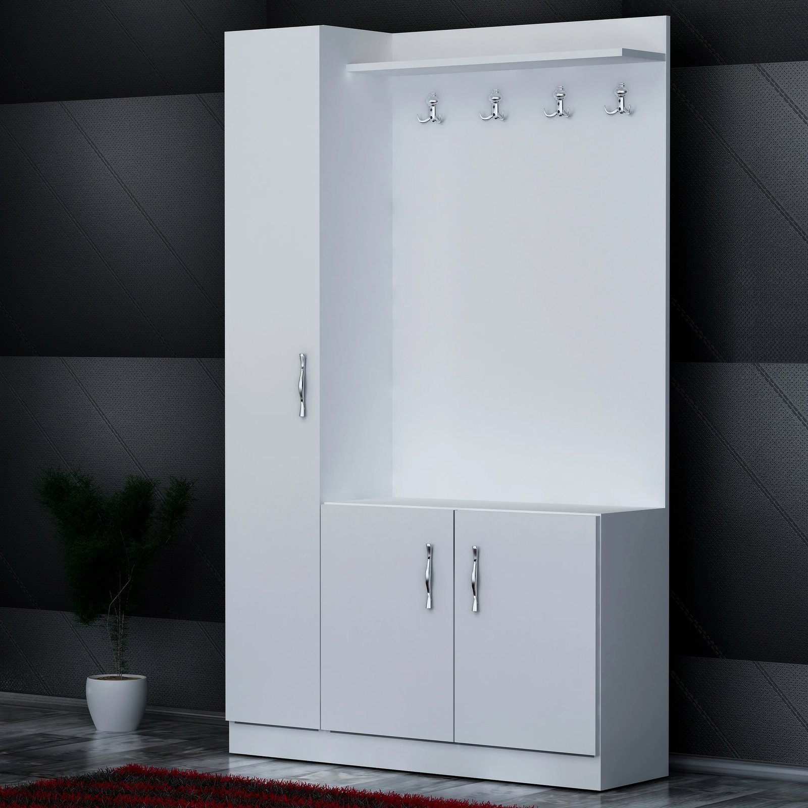 Stendë korridori Hanah Home, ngjyrë natyrale e bardhë