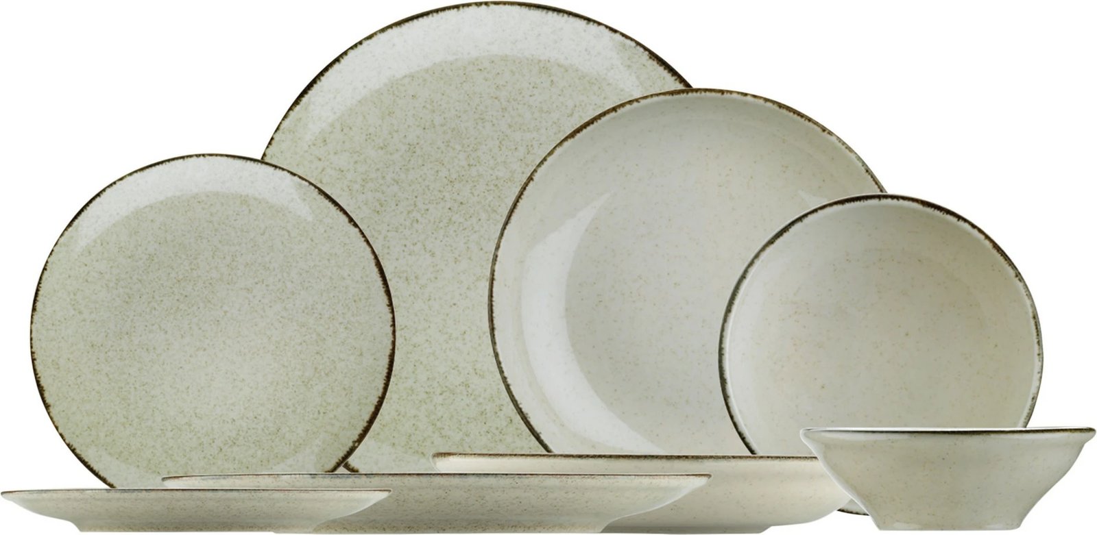 Set darke prej porcelani, 24 pjesë, Hermia, CXEO24Y2730P02, ngjyrë kanelle