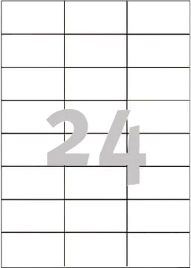 Etiketa vetëngjitëse, Avery Zweckform, 3474, 70 x 37 mm, A4, 100 fletë, e bardhë