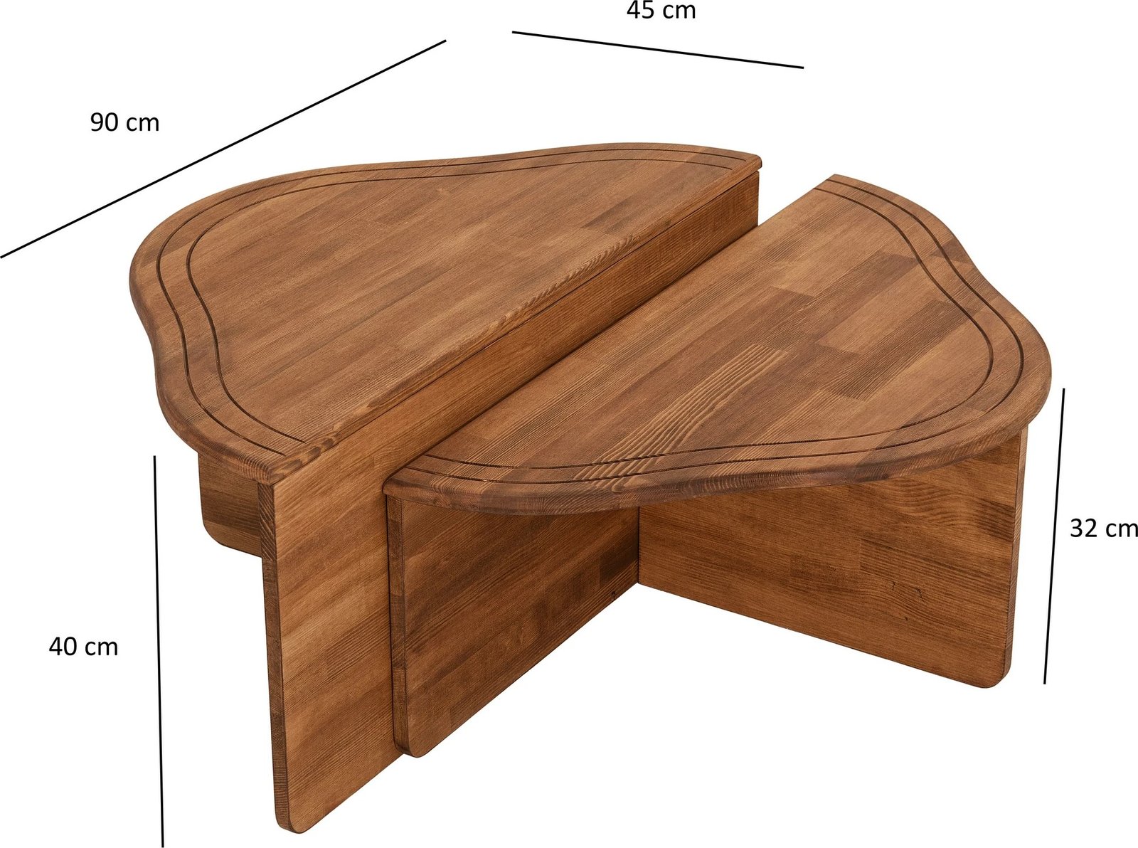 Tavolinë kafeje Hanah Home, Altopiano, ngjyrë gështenjë