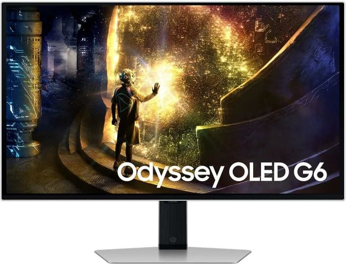 Monitor, Samsung, LS27DG610SUXEN Odyssey OLED G6, 27", ekran i sheshtë, argjendtë/zi