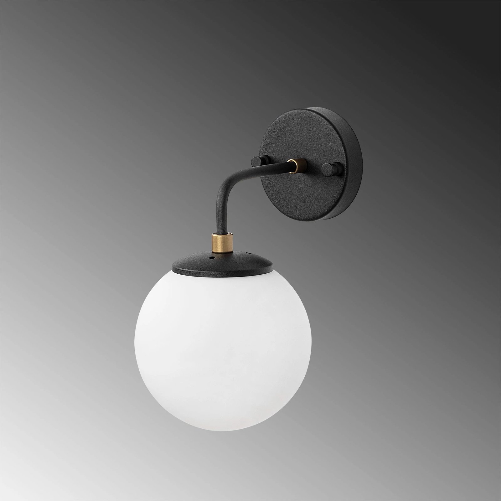 Llambë muri Opviq, Horn - 12217, ngjyrë e zezë, antike, krem