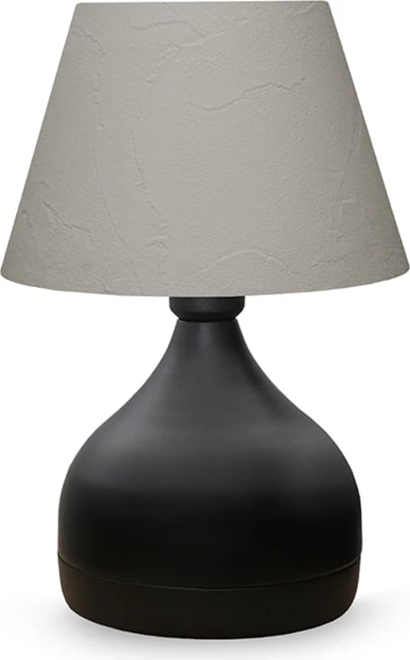 Llambë tavoline PWL-1068 E27, ngjyrë zezë-gri e bardhë, D22x32cm