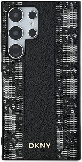 Mbështjellës DKNY Leather Checkered Mono Pattern MagSafe për Samsung Galaxy S24 Ultra, i zi
