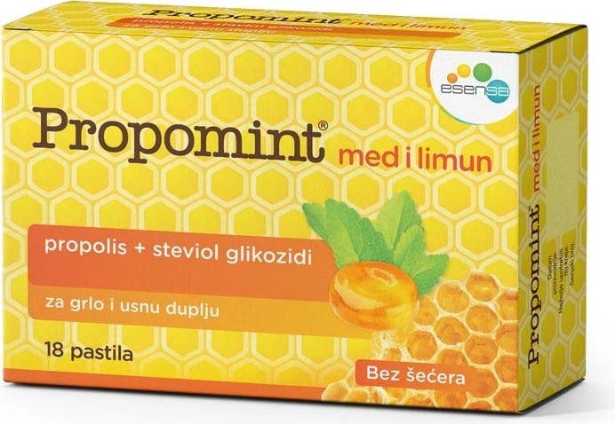 Propomint pastile mjalte+limon - Lehtëson fytin, qetëson mishrat e dhëmbëve dhe freskon gojën.