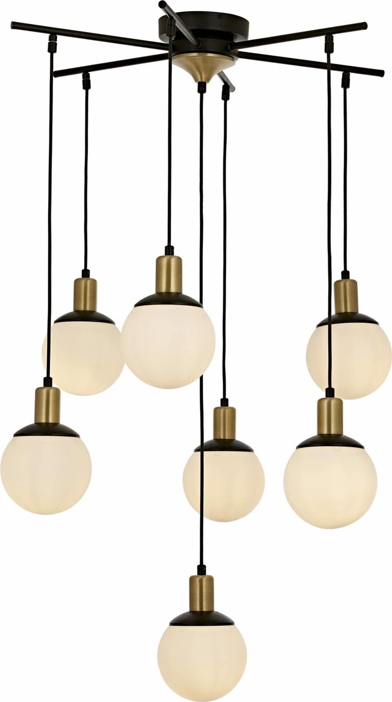 Llambë tavani moderne, Opviq, AV-1838-7Bsy, e zezë, e bardhë, bronzi