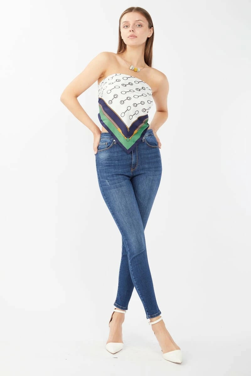 Xhinse super skinny për femra Banny Jeans, blu të errët