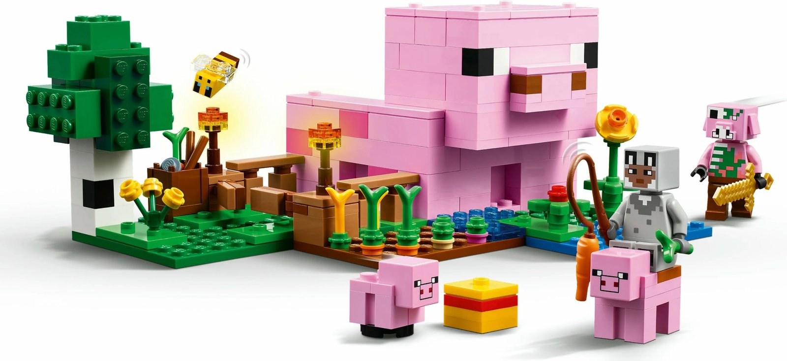 Set ndërtimi LEGO Minecraft 21268 Das Babyschwein-Haus 238 pjesë, multikolor