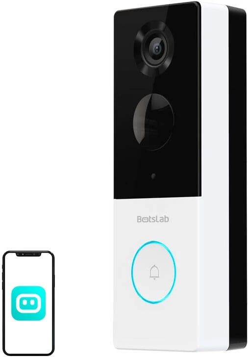 Video interfon Botslab R801, 3MP, Wi-Fi, për jashtë, i bardhë/zi