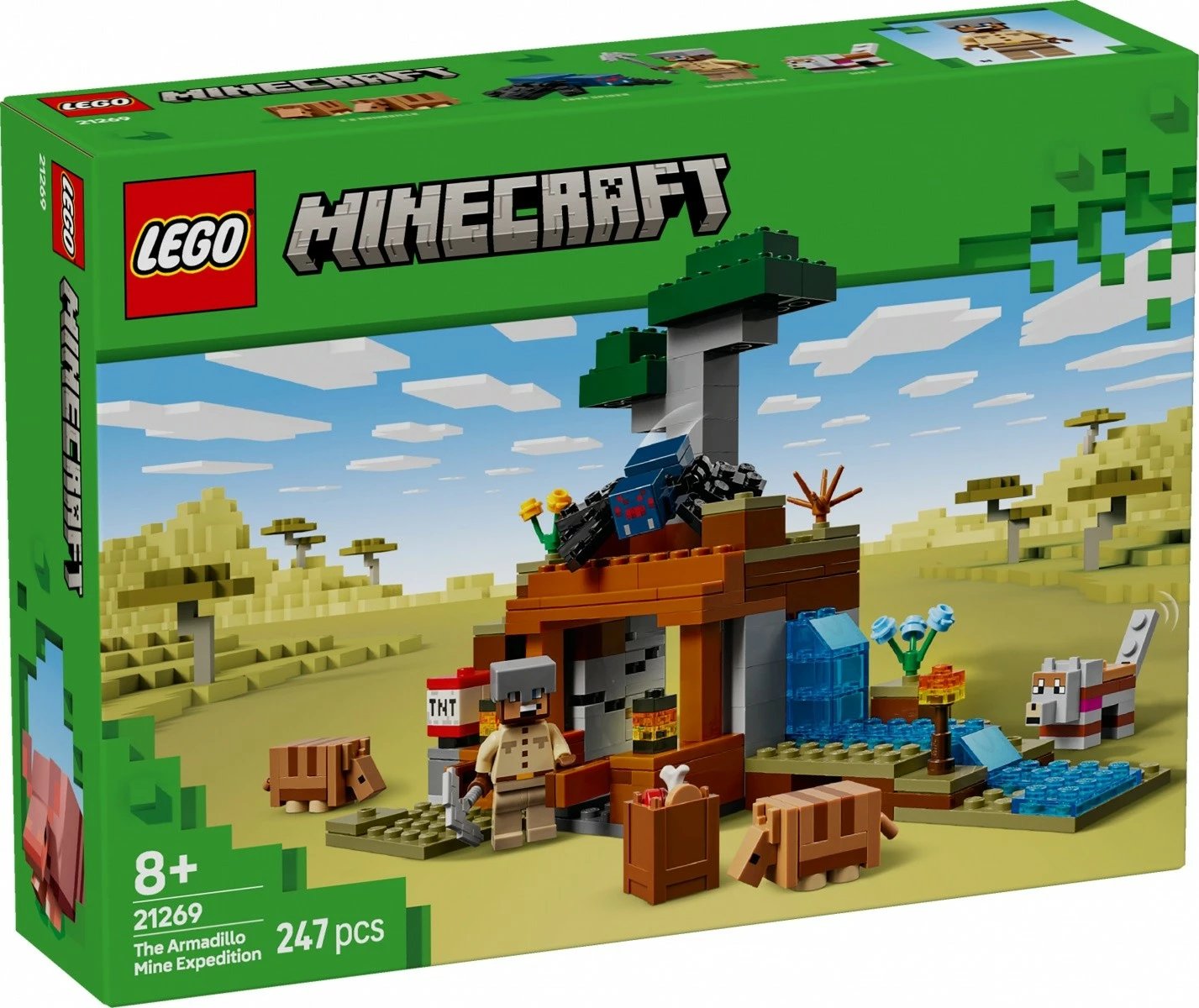 Set LEGO Minecraft 21269 Expedition to the Armored Mine, 247 pjesë, plastikë