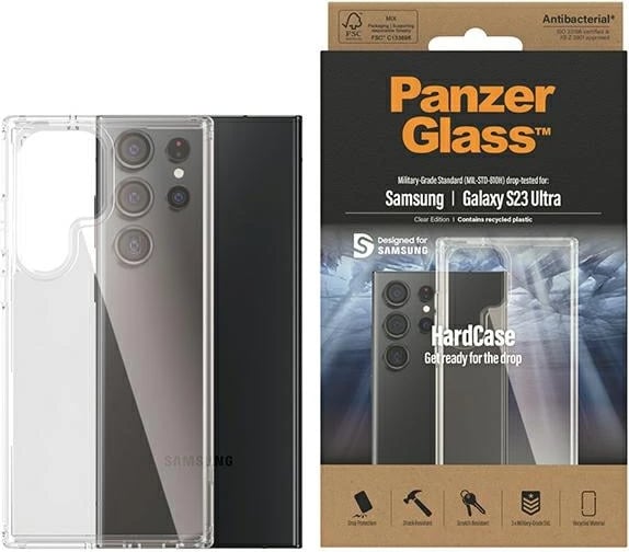 Mbështjellës PanzerGlass ClearCase për Samsung Galaxy S23 Ultra, transparent