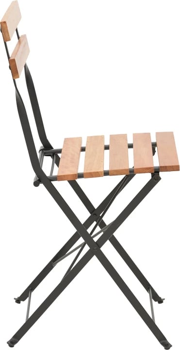 Tavolinë me karrige Pometia, set 3 copë, dru-metal, e palosshme