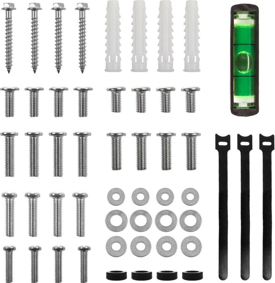 Mbajtës muri ultra i hollë për TV Maclean MC-123, VESA 600x400, deri 80kg, i zi