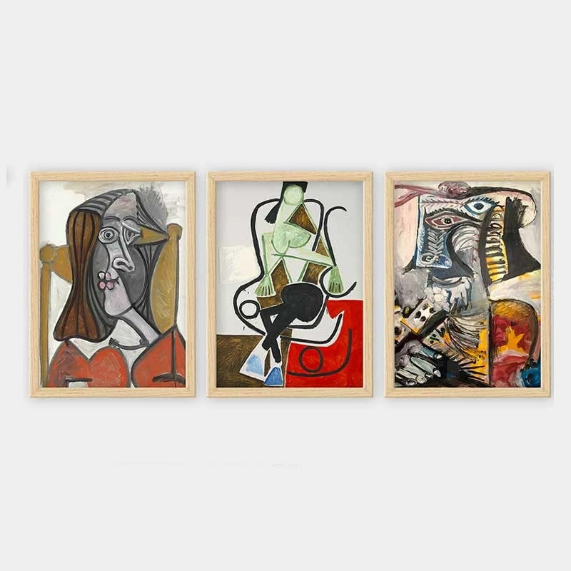 Pikturë dekorative me kornizë (3 copë), Wallity, 3NTC_UNPP10_3545
