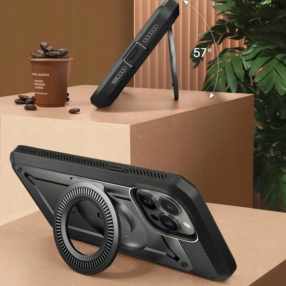 Mbështjellës Supcase Unicorn Beetle Pro Mag për iPhone 15 Pro, MagSafe, i zi