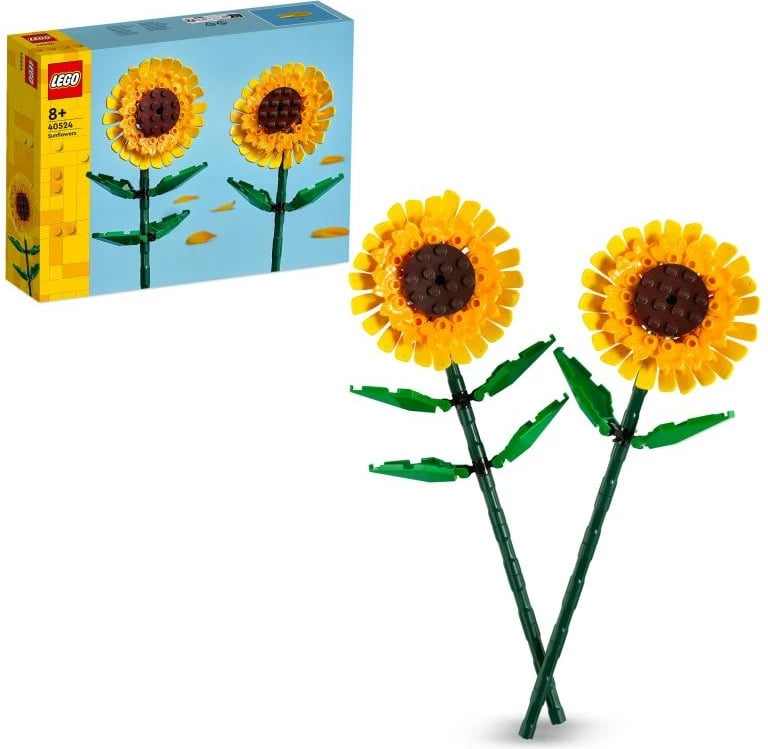 Set ndërtimi LEGO Creator 40524 Sunflowers, 2 luledielli, për moshat 8+, verdhë/jeshile
