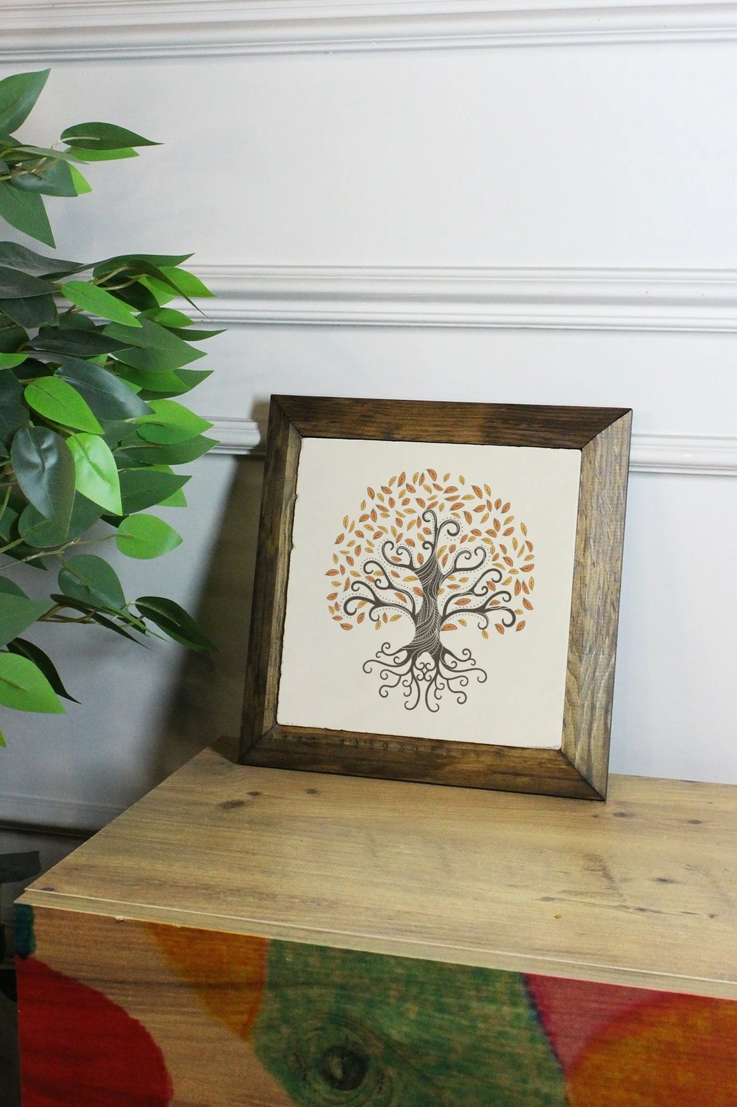 Pikturë dekorative me kornizë, Wallity, Ersytastablo2 - 26, shumëngjyrëshe, 26x26cm