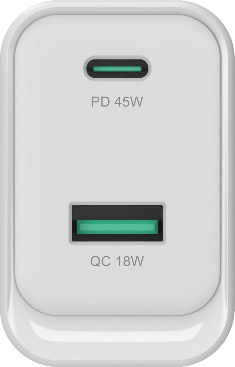 Karikues Conceptronic 2Port GaN USB-C/USB-A 45WPD3.0/PPS i bardhë