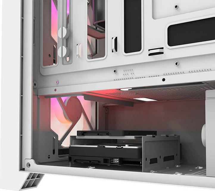 Kasë Darkflash DRX70 MESH, Middle Tower, 4 ventilatorë RGB, e bardhë