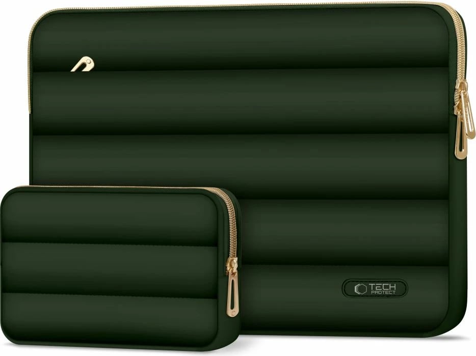 Qantë laptopi Tech-Protect Puffy 15-16", e gjelbërt