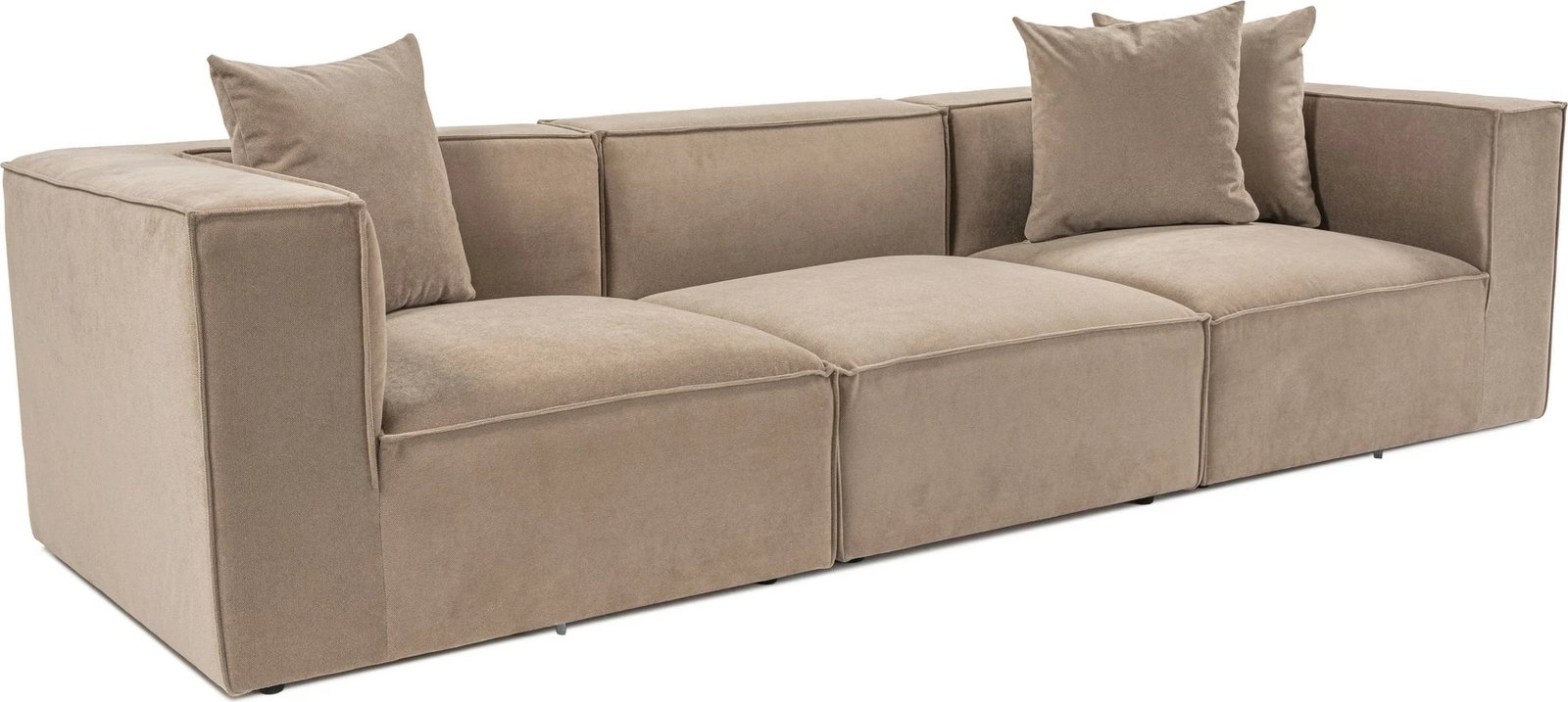 Divan treshe Atelier del Sofa, Sora 3, ngjyrë kapuçino
