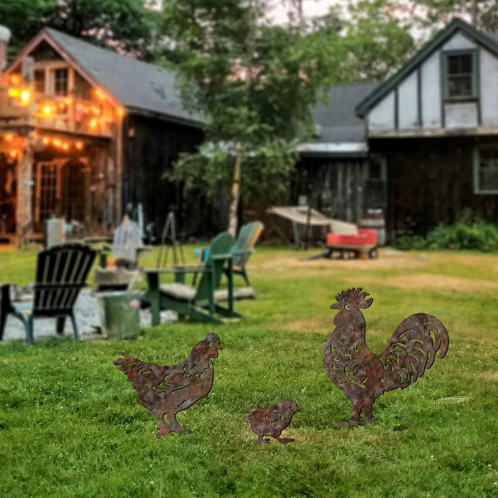 Objekt dekorativ për kopsht, Aberto Design, Fam 11, set prej 3 copash