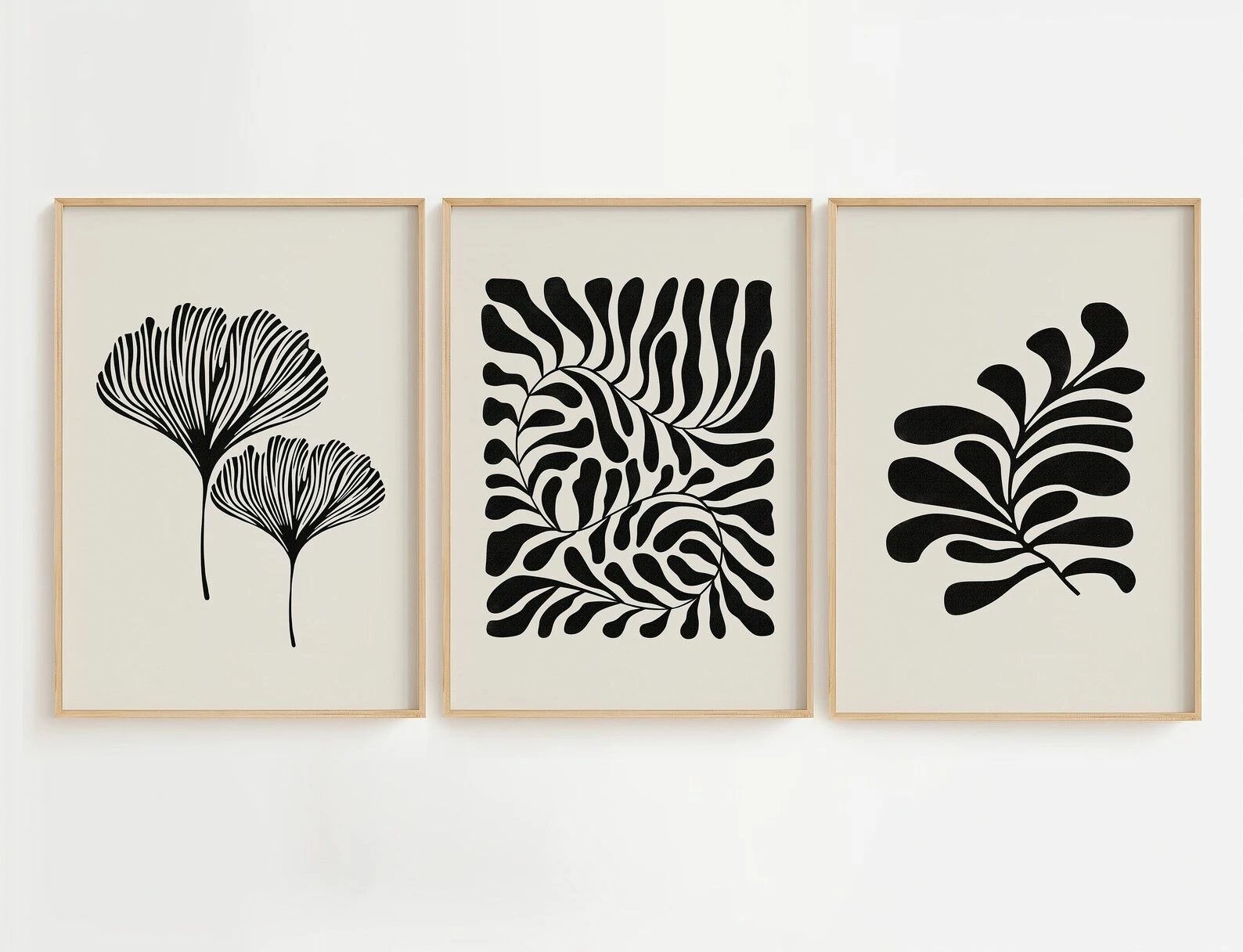 Set pikturash dekorative me kornizë, 3 copë, Wallity, Artvmodel31-Ahsap