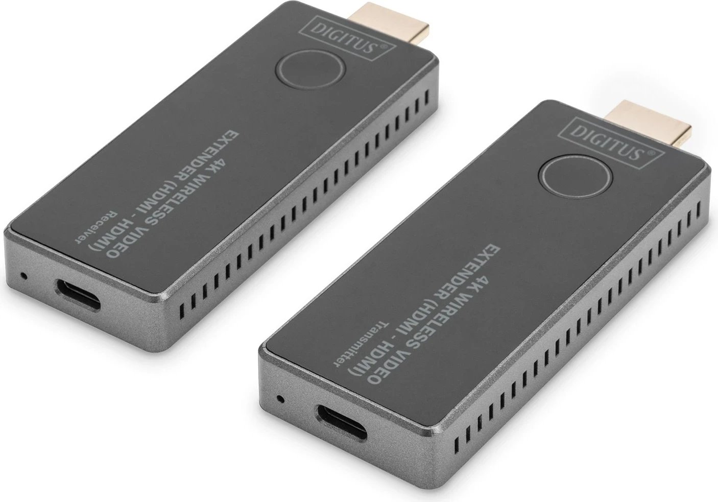 Set transmetues & pranues AV wireless DIGITUS DS-55323, 4K, HDMI në HDMI, 30m, argjendtë, 2 copë