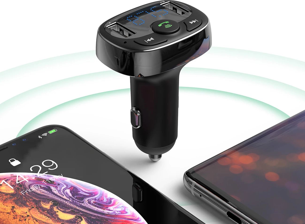 Transmetues Bluetooth / karikues veture Baseus S-09A, i zi Transmetues Bluetooth / karikues veture Baseus S-09A, i zi