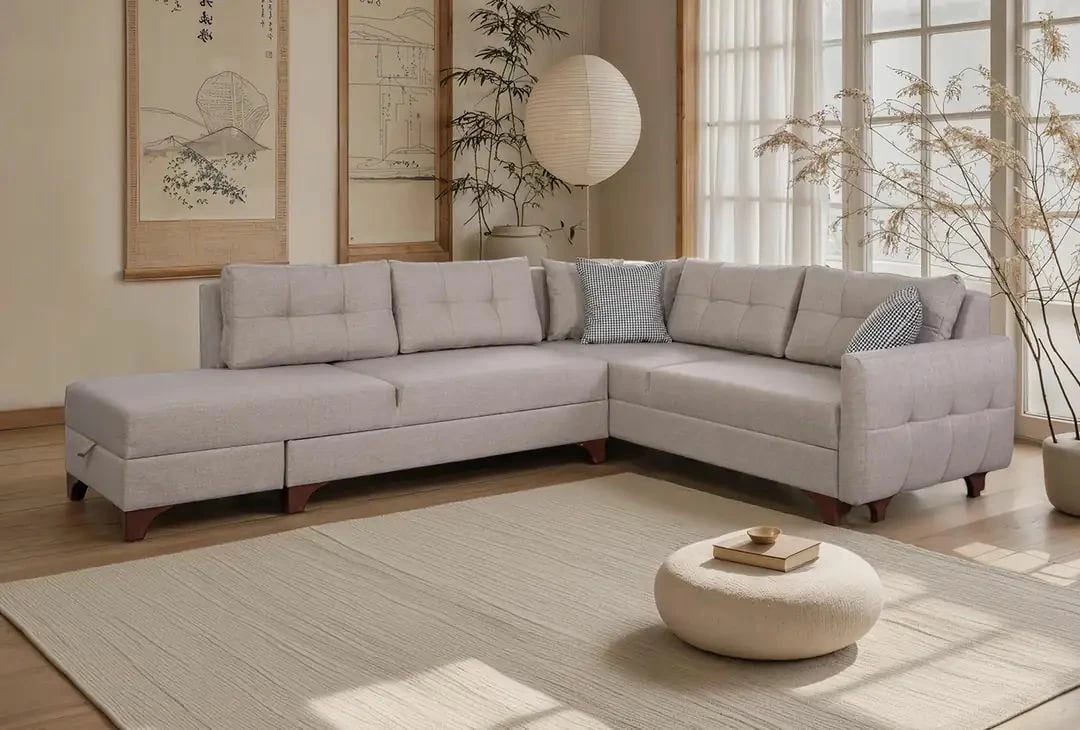 Këndare C-Loft, kënd i majtë, krem, Atelier del Sofa