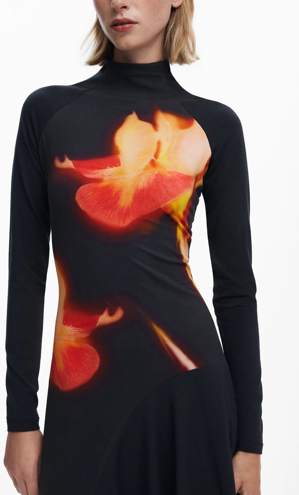 Fustan i shkurtër DESIGUAL për femra, i zi