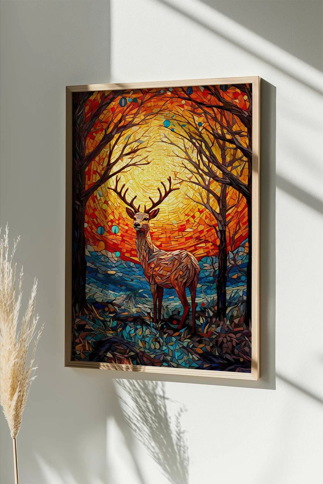 Pikturë dekorative me kornizë, shumëngjyrëshe, Wallity, Mscartmdl4, 33x48cm