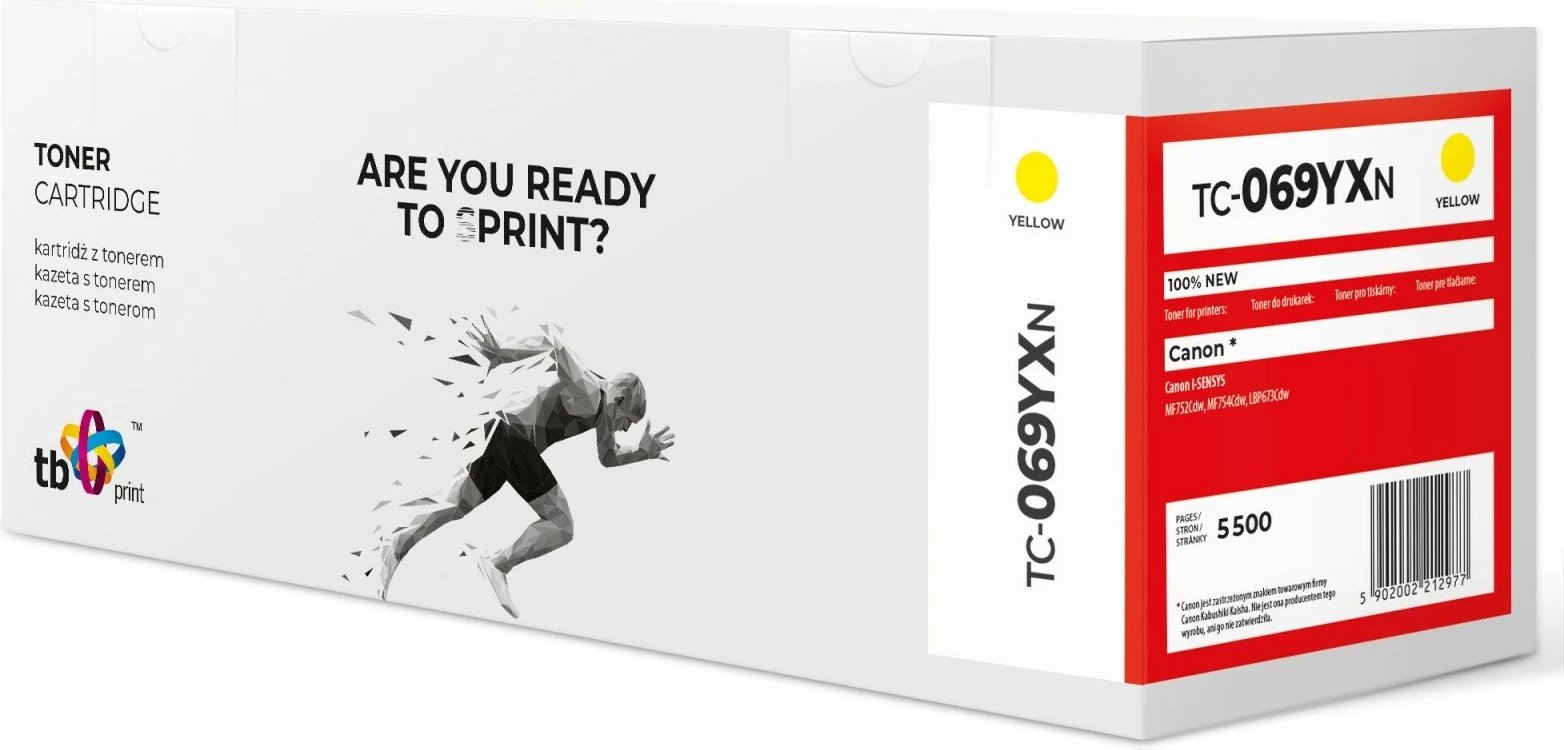 Toner TB Print TC-069YXN për Canon MF752, MF754, LBP673, Verdhë