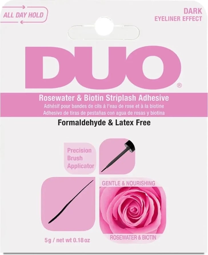 Ngjitës për qerpikë Ardell Duo Rosewater & Biotin Striplash Adhesive për femra i errët 5g