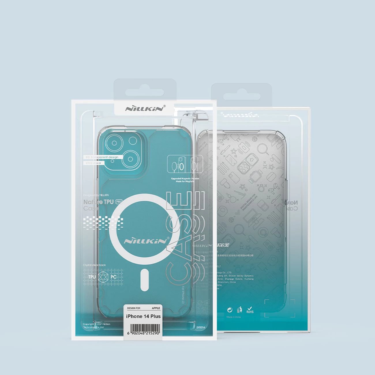 Mbështjellës Nillkin Nature Pro për iPhone 14 Plus, MagSafe, Transparent/Blé Mbështjellës Nillkin Nature Pro për iPhone 14 Plus, MagSafe, Transparent/Blé