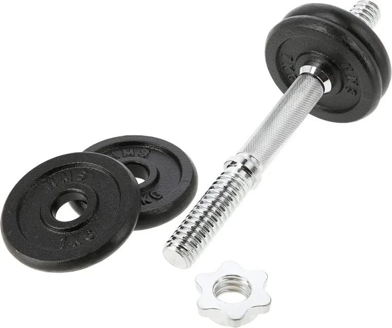 Shtangë me fileto HMS SG01, 7 kg, 4 pllaka, Argjendtë