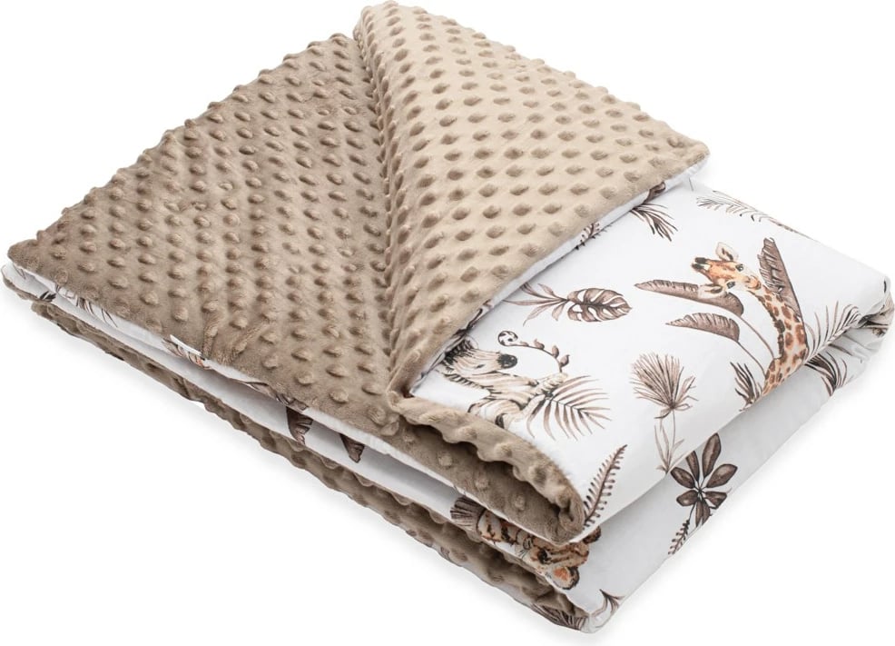 batanije bebe New Baby Safari 80x100 cm me mbushje bezhë