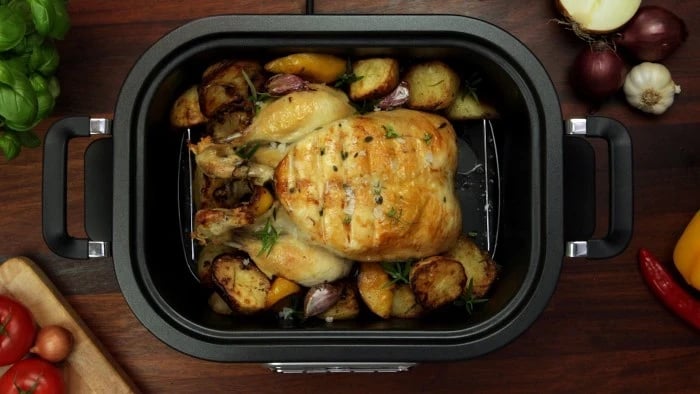Tenxhere e ngadalshme CROCK-POT CSC024X, 5.6 L, E zezë, Inoks