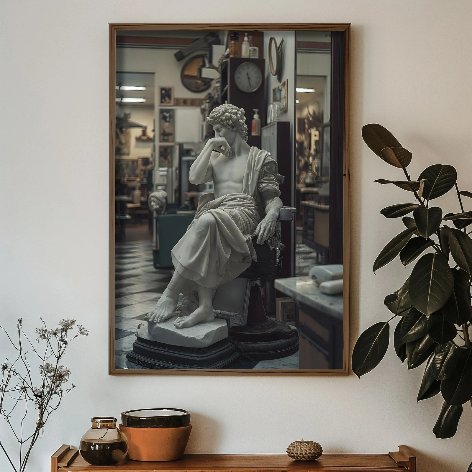 Pikturë dekorative me kornizë MDF, Wallity, HUM052, shumëngjyrëshe, 50x70x3.5cm