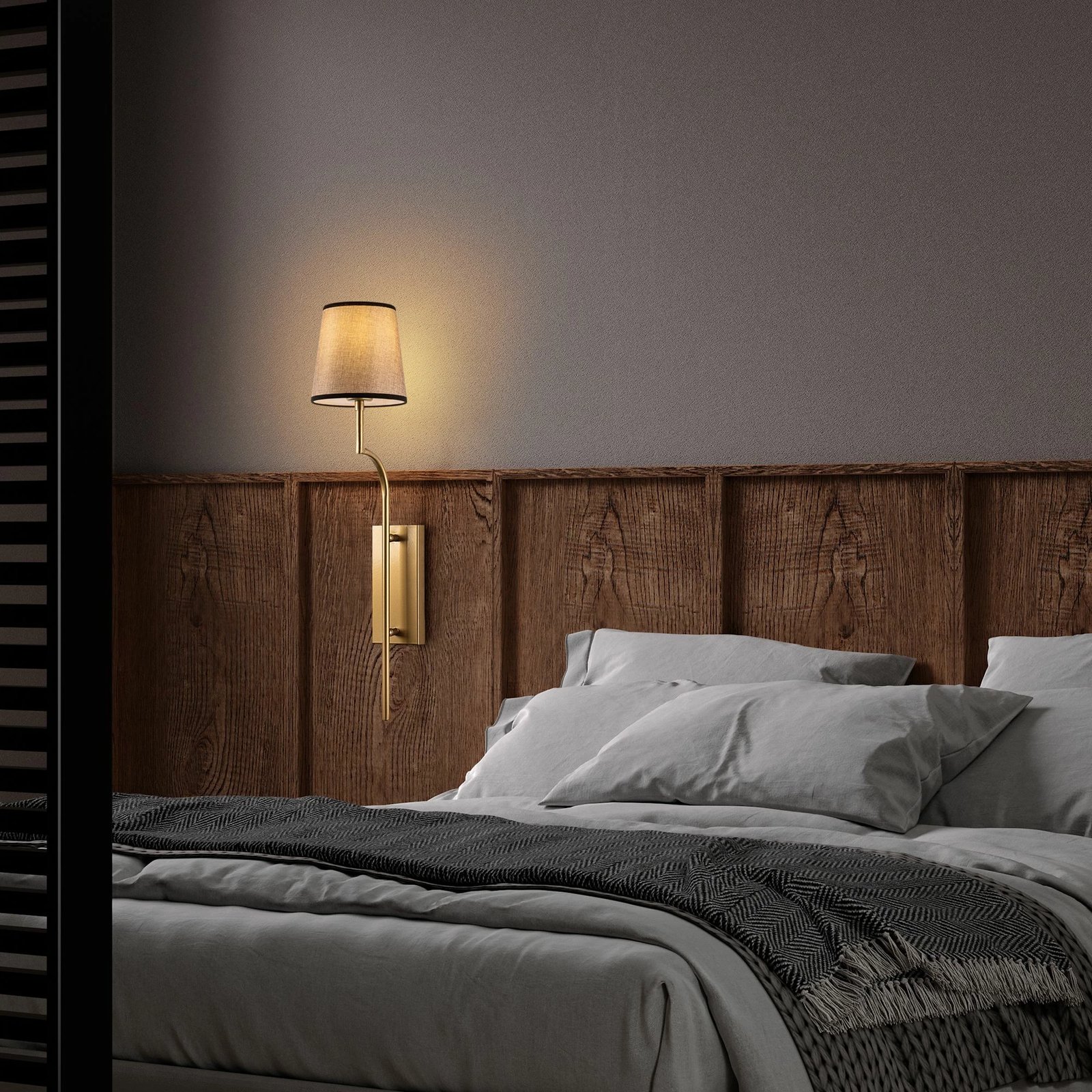 Llambë muri Opviq, Lumora - 15334, ngjyrë ari dhe kafe e çelët