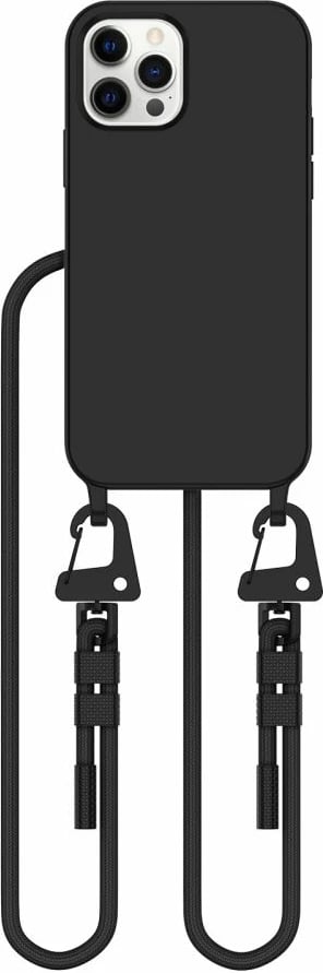 Mbështjellës Tech-Protect Magnecklace për iPhone 12/12 Pro, MagSafe, i zi me litar