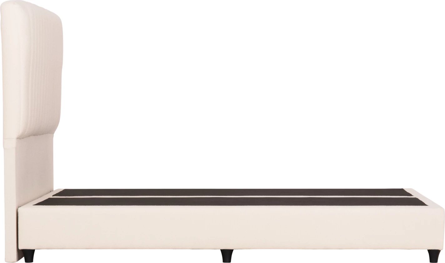 Krevat dopio LUTHER, material stof, ngjyrë bezhë, për dyshek 160x200cm