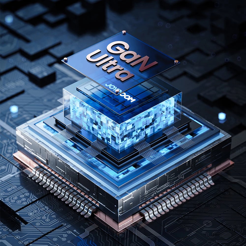 Karikues mur Joyroom JR-TCG05UK GaN, 140W, 3x USB-C, 1x USB-A, me kabllo USB-C/USB-C 240W 1.2m, i zi