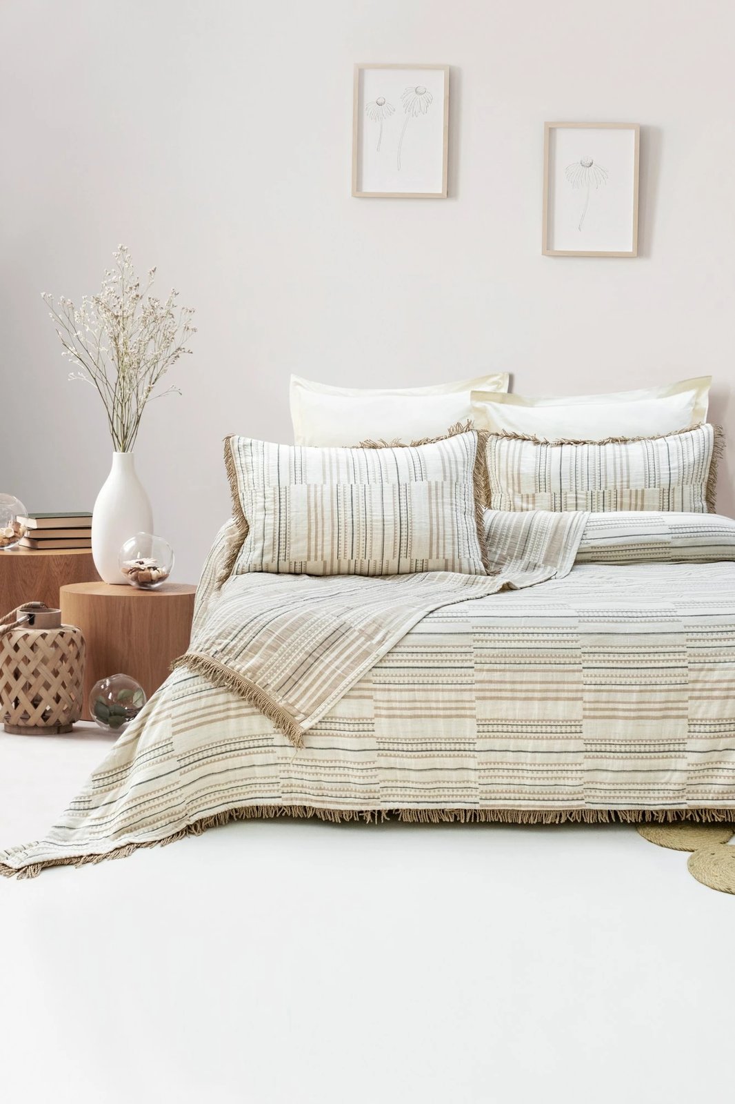 Set pique dopio L'essentiel, ngjyrë bezhë, Lia