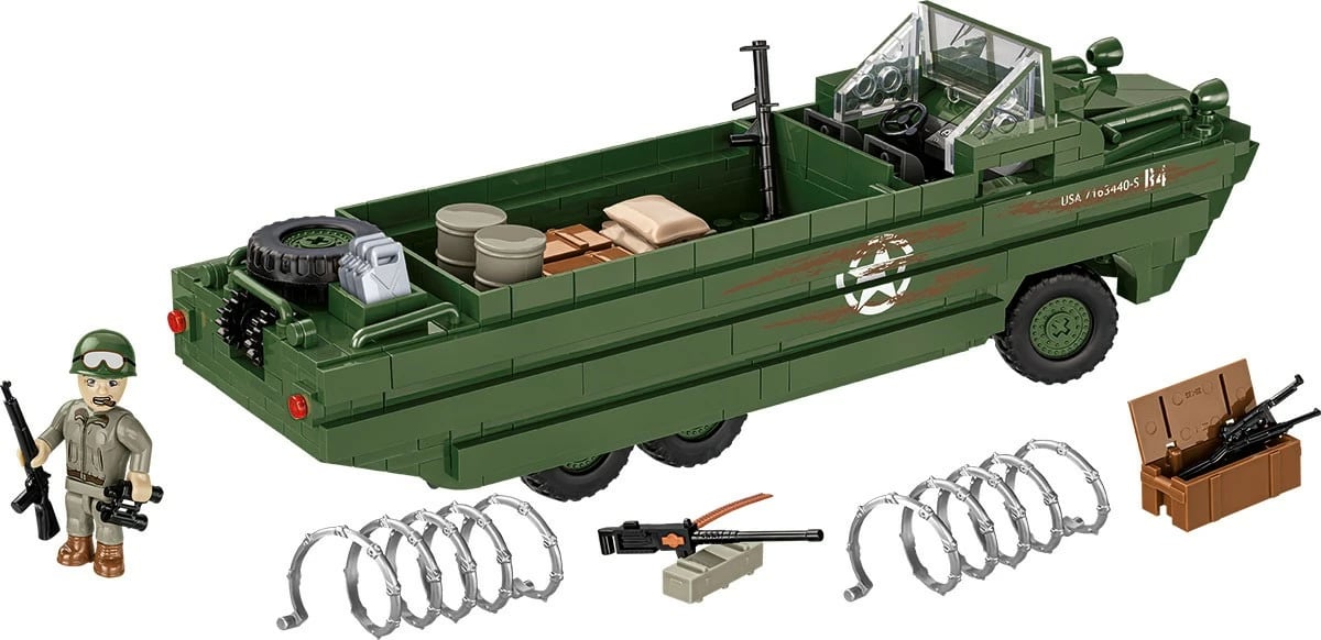 Set lodrash ndërtimi Cobi Klocki DUKW Amphibia, 508 pjesë, Jeshile Set lodrash ndërtimi Cobi Klocki DUKW Amphibia, 508 pjesë, Jeshile